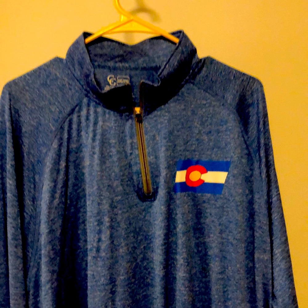 Lightweight Colorado Flag 1/4 zip pullover.  Size xxl